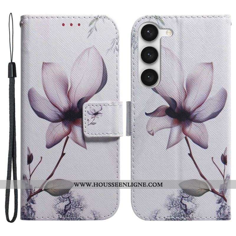 Housse Samsung Galaxy S23 Plus 5G Fleur Rose