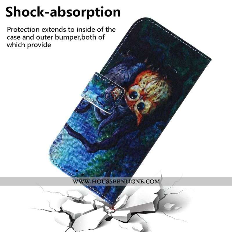 Housse Samsung Galaxy S23 Plus 5G Peinture Hiboux