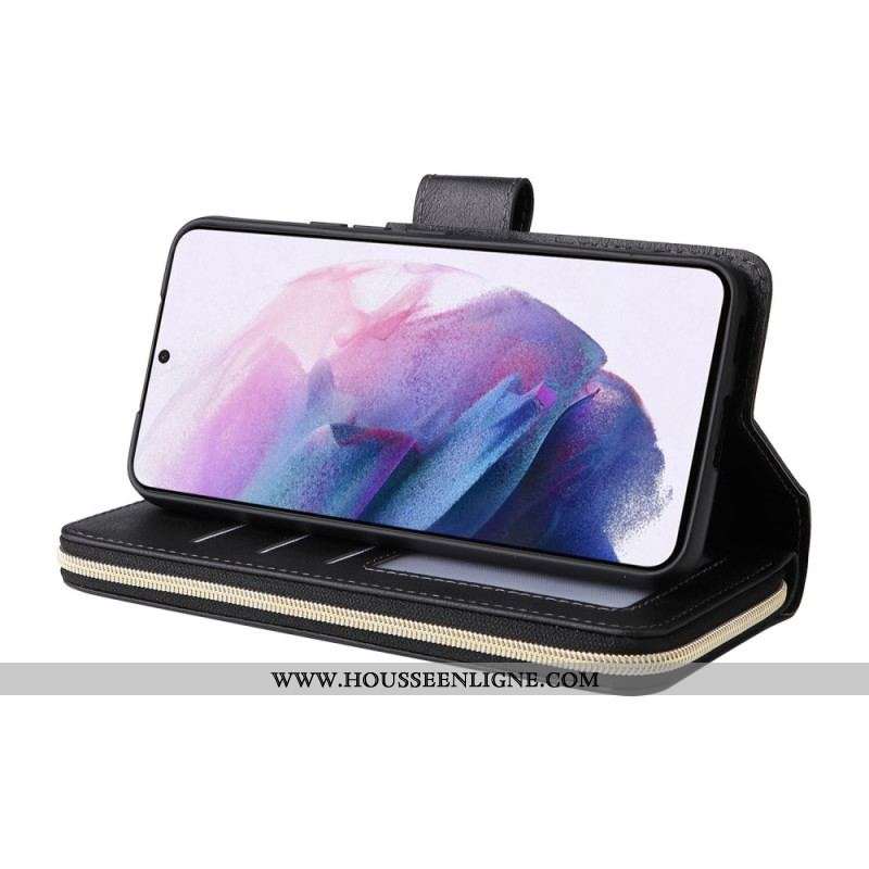 Housse Samsung Galaxy S23 Plus 5G avec Pochette Fermeture Éclair