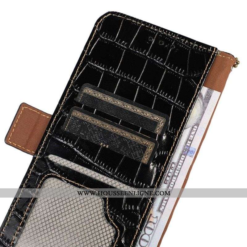 Housse Samsung Galaxy S23 Style Crocodile RFID