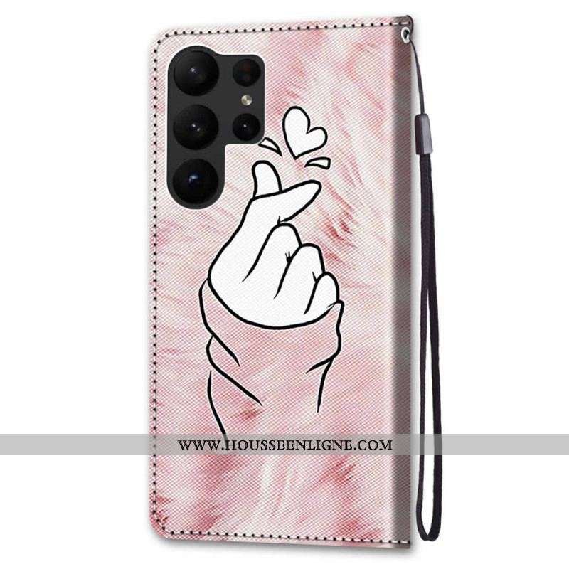 Housse Samsung Galaxy S23 Ultra 5G Finger Heart