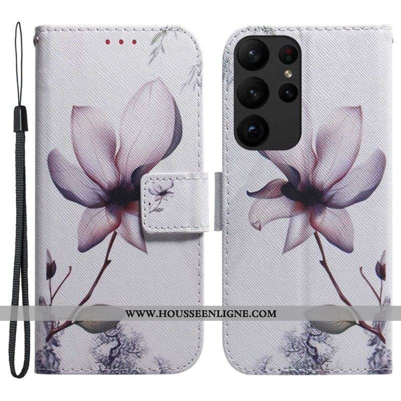 Housse Samsung Galaxy S23 Ultra 5G Fleur Rose