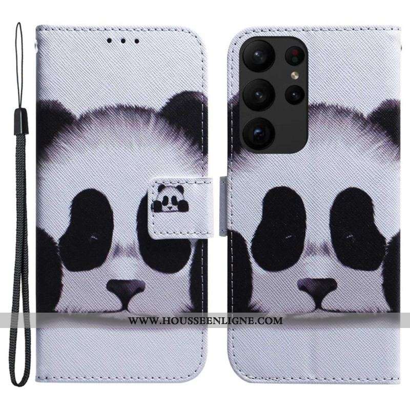 Housse Samsung Galaxy S23 Ultra 5G Mon Panda à Lanière