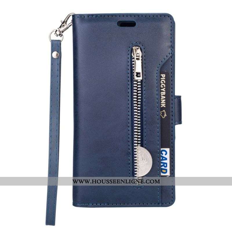 Housse Samsung Galaxy S23 Ultra 5G Porte-Monnaie avec Lanière