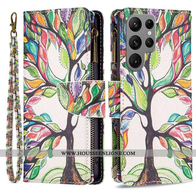 Housse Samsung Galaxy S23 Ultra 5G Portefeuille Arbre