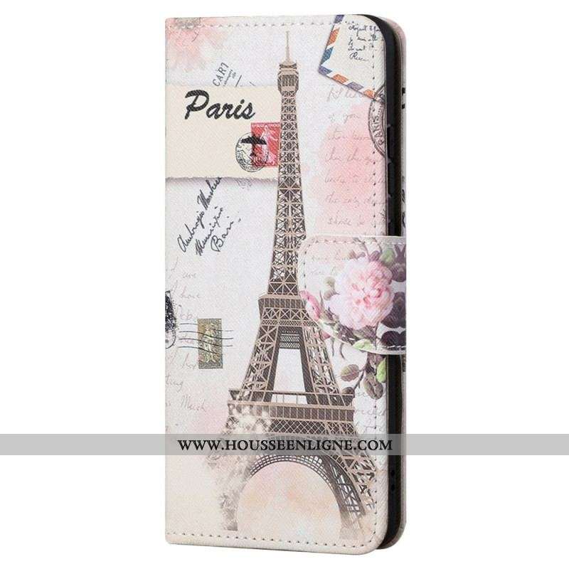 Housse Samsung Galaxy S23 Ultra 5G Tour Eiffel Vintage