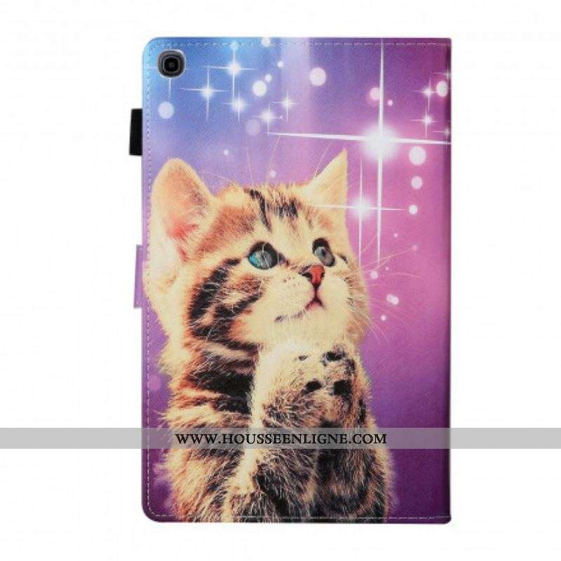 Housse Samsung Galaxy Tab A7 (2020) Chaton Attentif