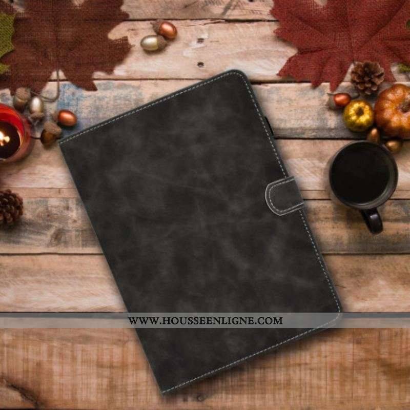 Housse Samsung Galaxy Tab A7 (2020) Effet Cuir Design Vintage