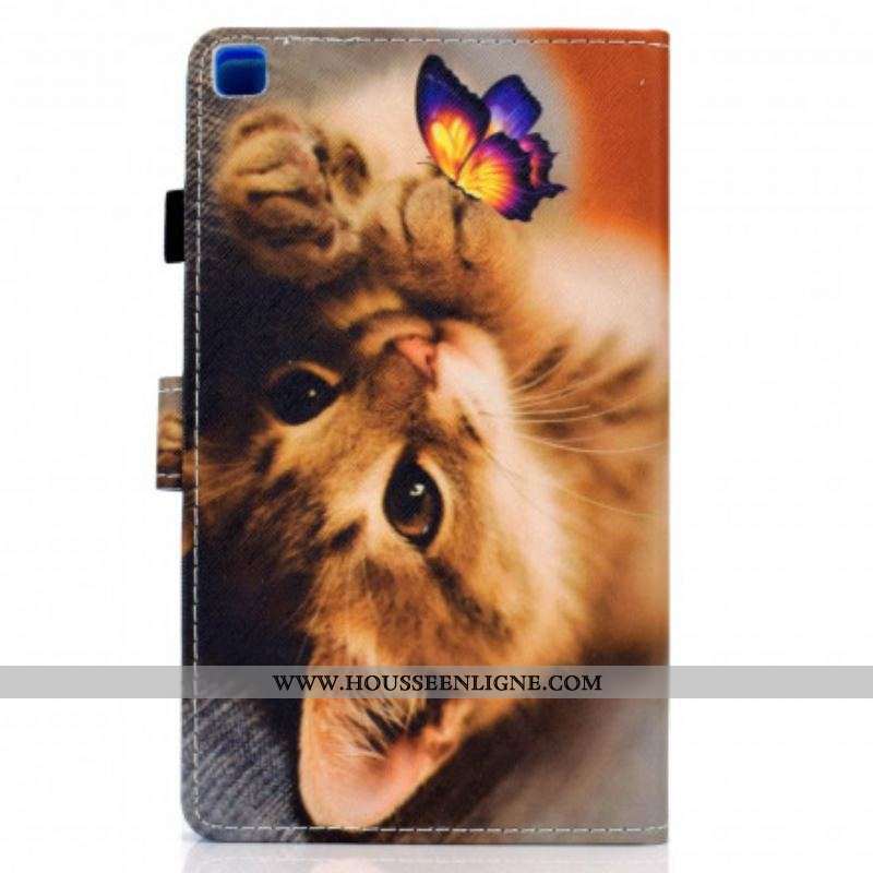 Housse Samsung Galaxy Tab A7 (2020) Mon Chaton et Papillon