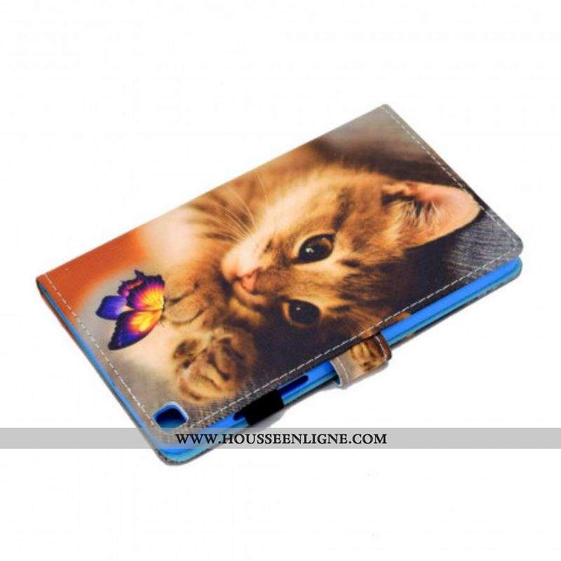 Housse Samsung Galaxy Tab A7 (2020) Mon Chaton et Papillon