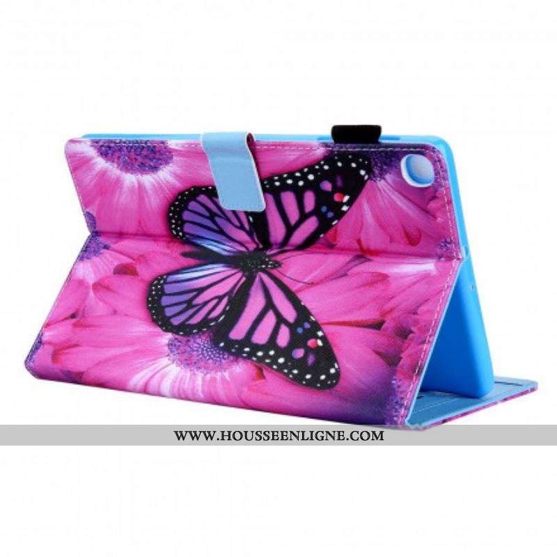 Housse Samsung Galaxy Tab A7 (2020) Papillon Floral