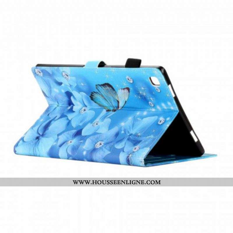 Housse Samsung Galaxy Tab A7 (2020) Papillons Diamants