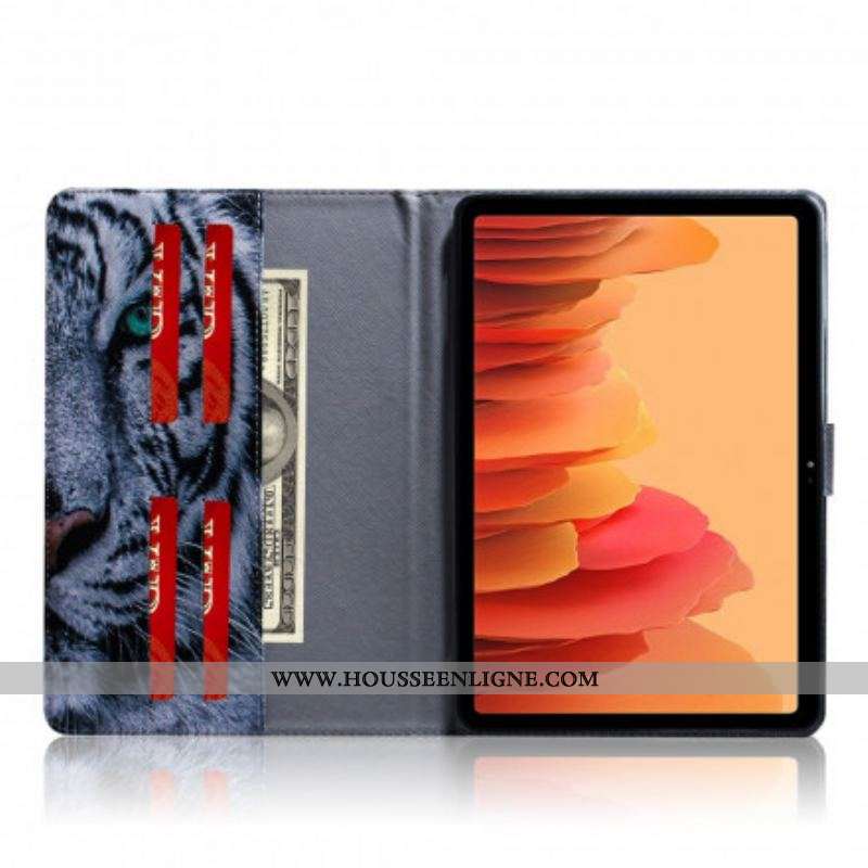 Housse Samsung Galaxy Tab A7 (2020) Tête de Tigre