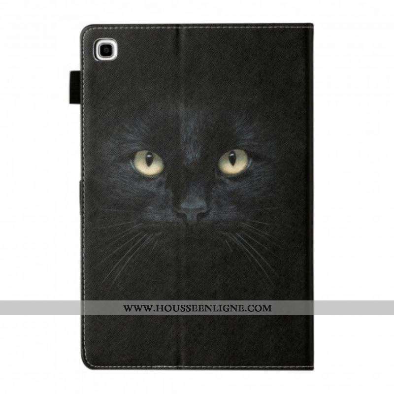 Housse Samsung Galaxy Tab A7 (2020) Yeux de Chat Noir