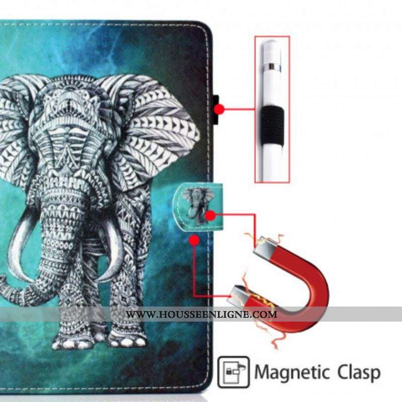 Housse Samsung Galaxy Tab A7 (2020) Éléphant Tribal