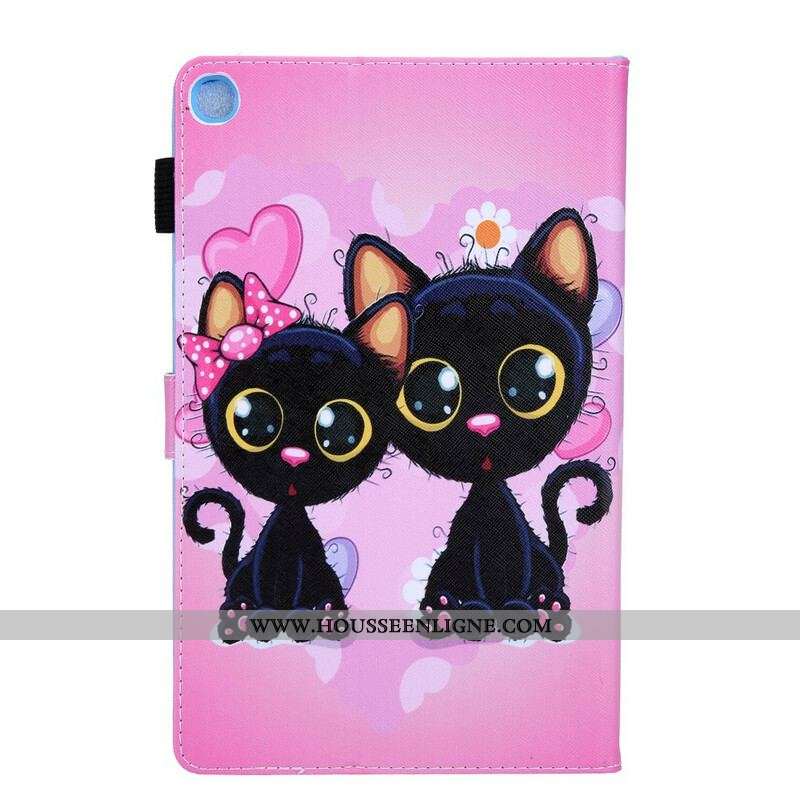 Housse Samsung Galaxy Tab A7 Lite Couple de Chats