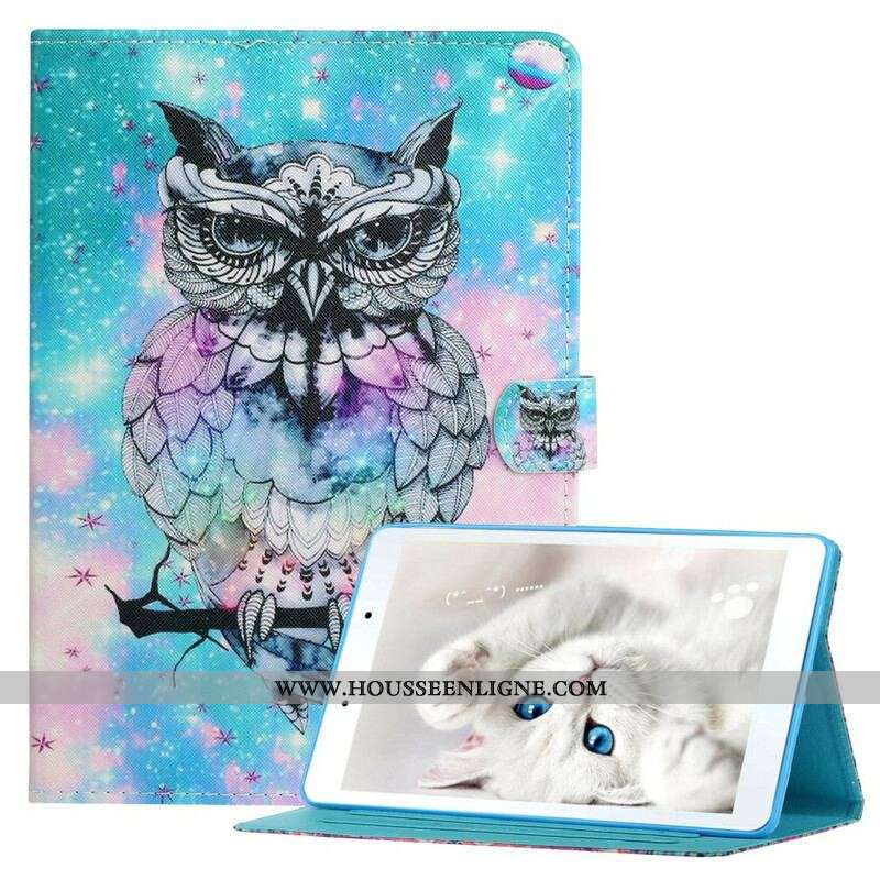 Housse Samsung Galaxy Tab A7 Lite Hibou Royal