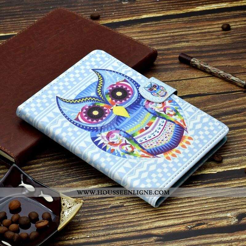 Housse Samsung Galaxy Tab A7 Lite Hibou Tribal