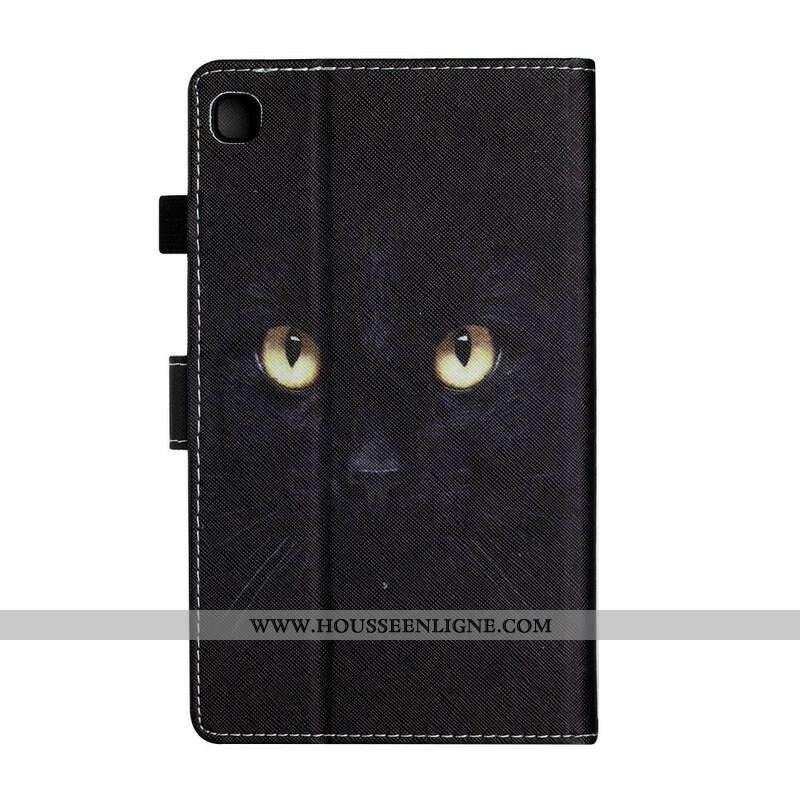 Housse Samsung Galaxy Tab A7 Lite Yeux de Chat Noir