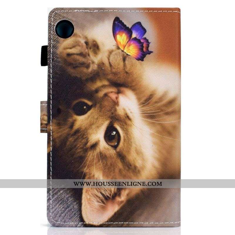 Housse Samsung Galaxy Tab A8 (2021) Mon Chaton et Papillon