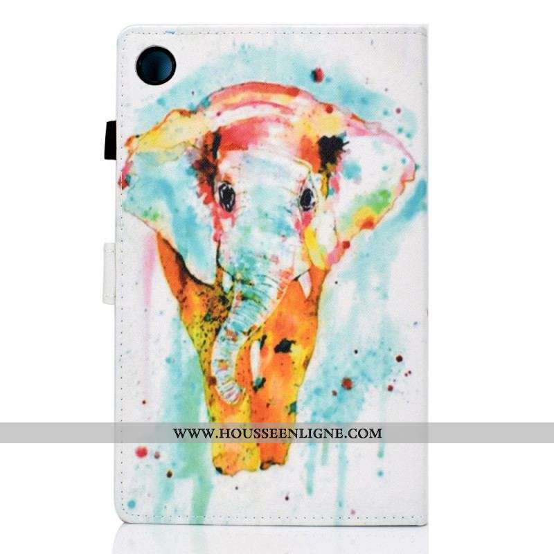 Housse Samsung Galaxy Tab A8 (2021) Éléphant Aquarelle