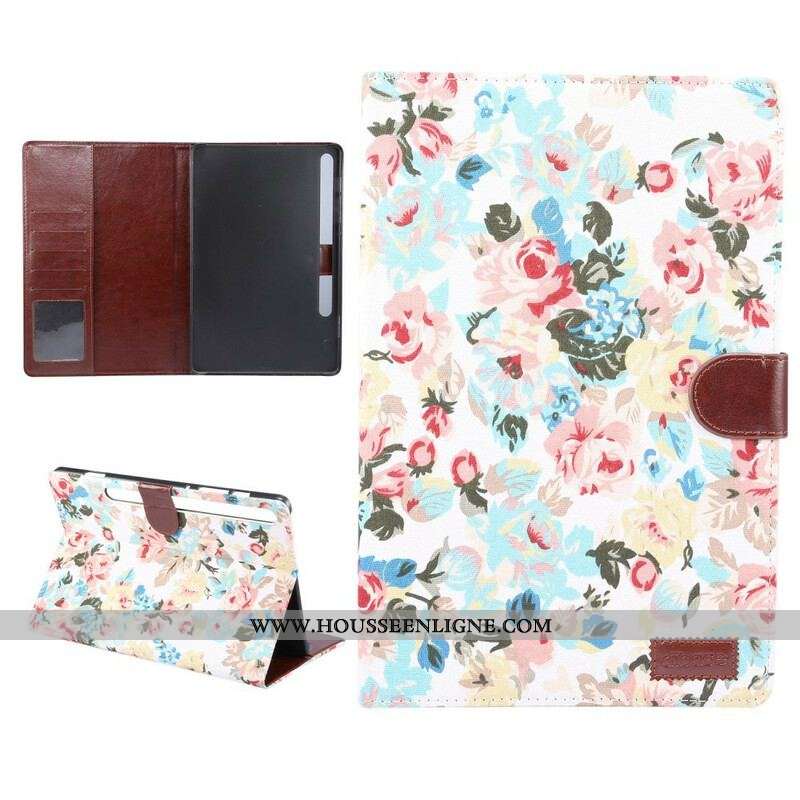 Housse Samsung Galaxy Tab S8 / Tab S7 Fleurs Liberty