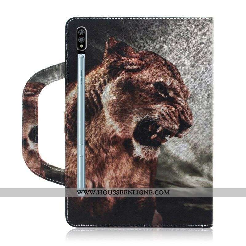 Housse Samsung Galaxy Tab S8 / Tab S7 Lion avec Poignée