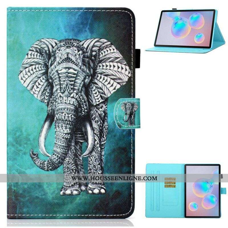 Housse Samsung Galaxy Tab S8 / Tab S7 Éléphant Tribal