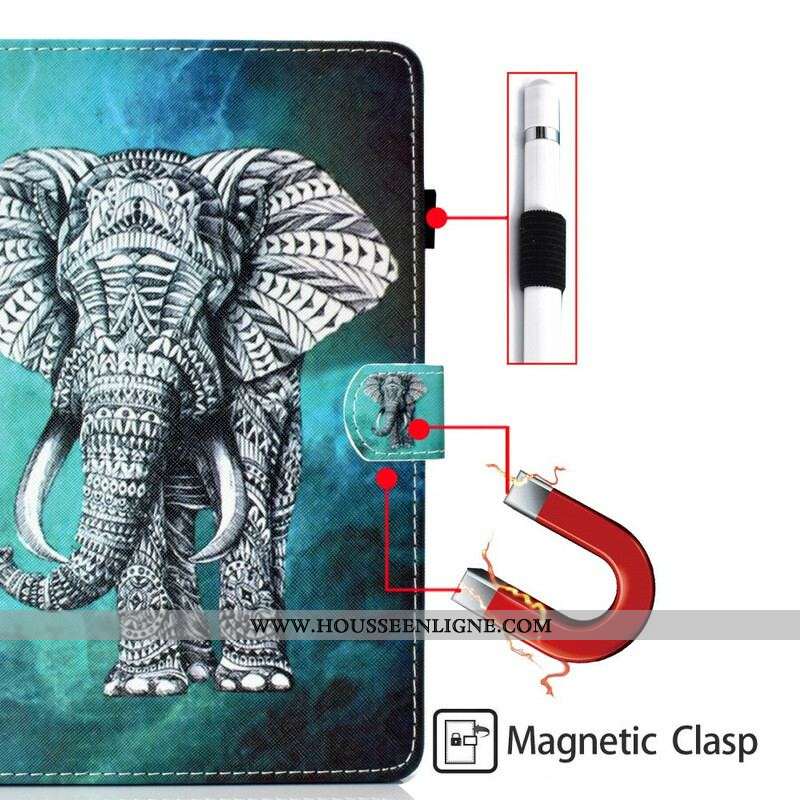 Housse Samsung Galaxy Tab S8 / Tab S7 Éléphant Tribal