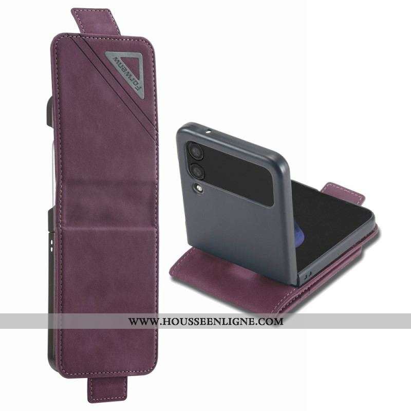 Housse Samsung Galaxy Z Flip 4 Effet Cuir FORWENW