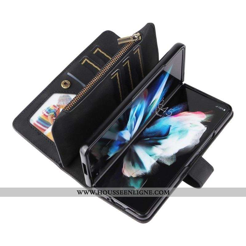 Housse Samsung Galaxy Z Fold 3 5G Multi-fonctions Porte-Cartes