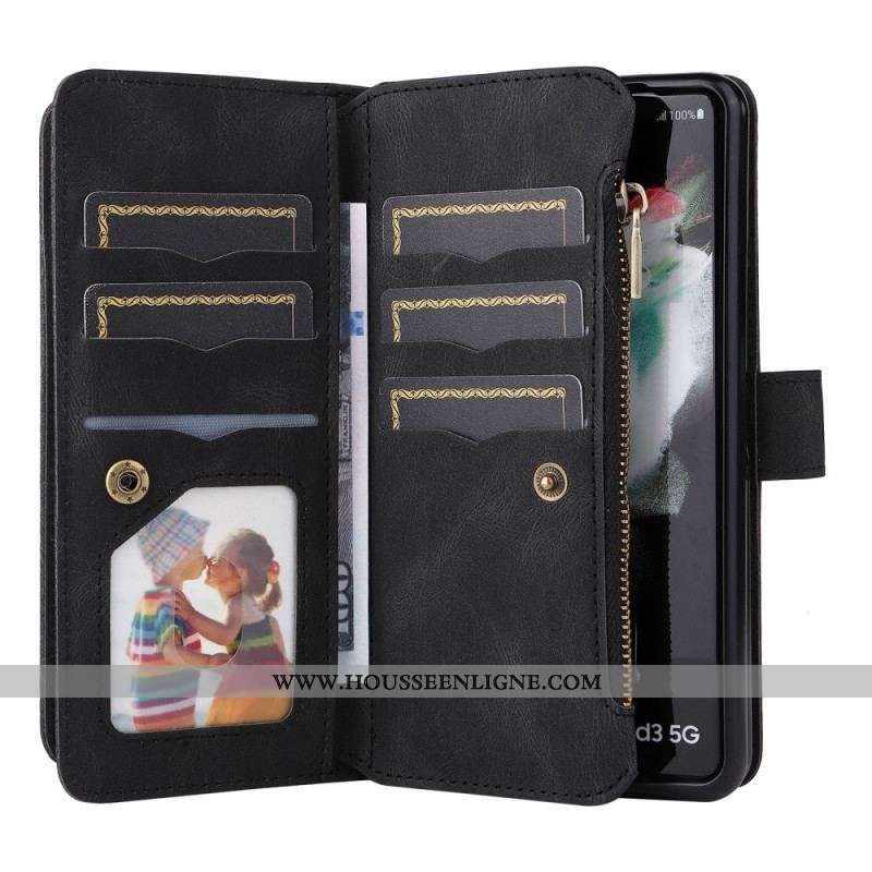 Housse Samsung Galaxy Z Fold 3 5G Multi-fonctions Porte-Cartes