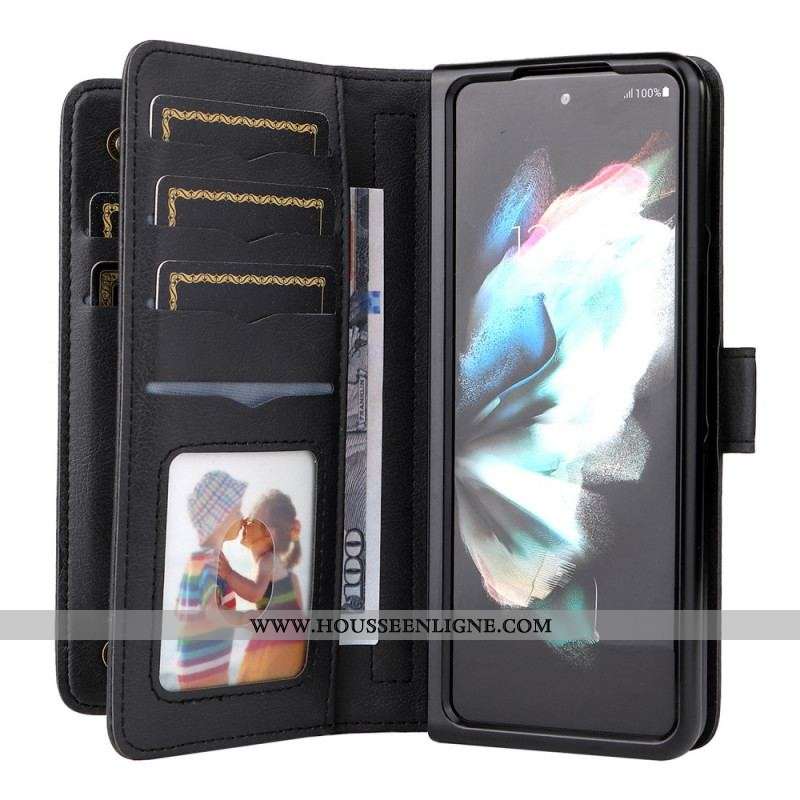 Housse Samsung Galaxy Z Fold 3 5G Multi-fonctions Porte-Monnaie Business