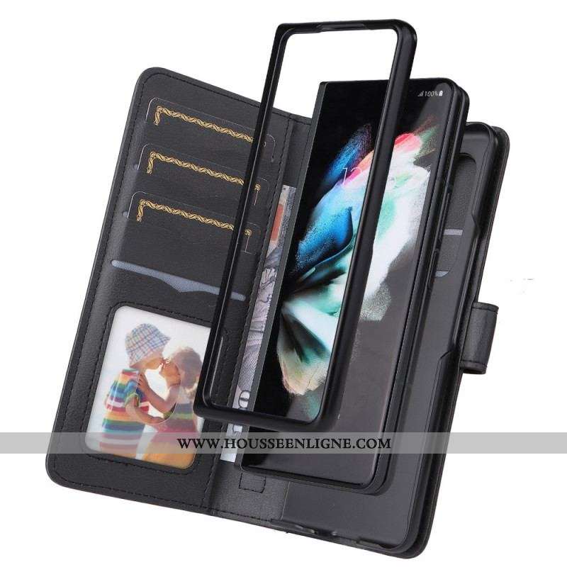 Housse Samsung Galaxy Z Fold 3 5G Multi-fonctions Porte-Monnaie Business