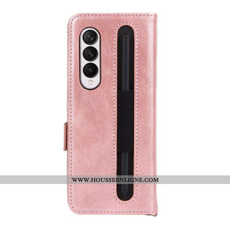 Housse Samsung Galaxy Z Fold 3 5G Rabat Double Porte-Stylet