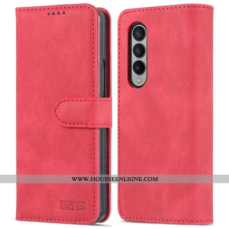 Housse Samsung Galaxy Z Fold 4 AZNS Portefeuille Coutures