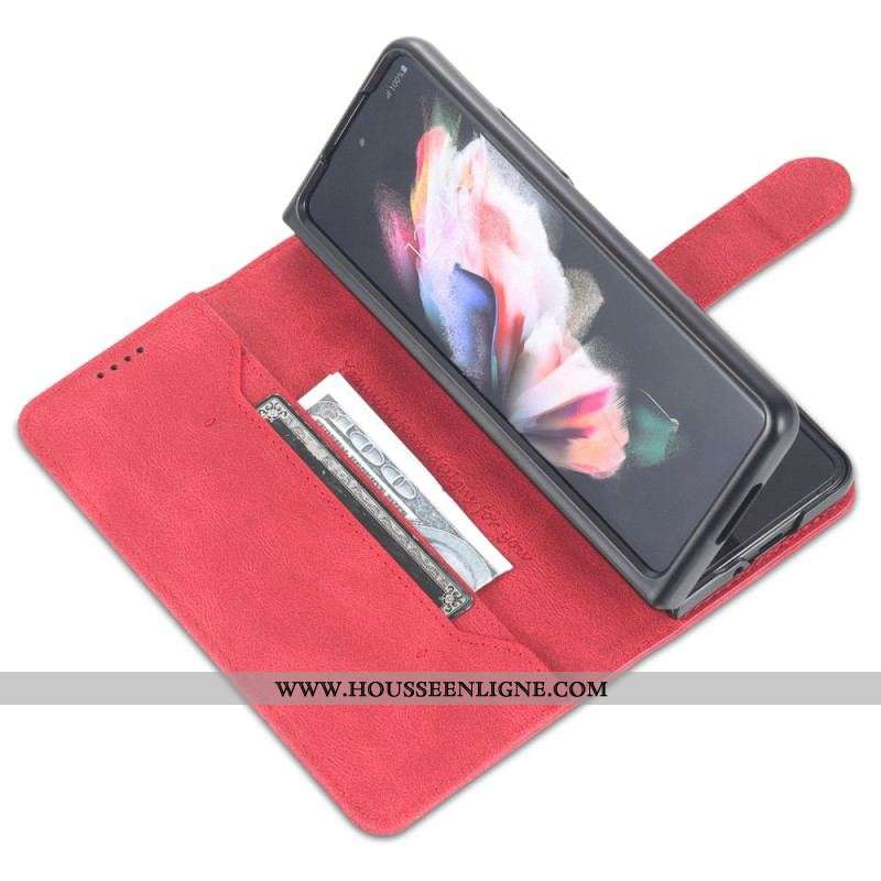 Housse Samsung Galaxy Z Fold 4 AZNS Portefeuille Coutures