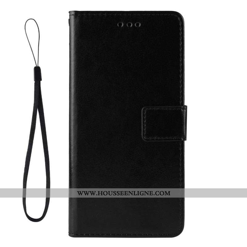 Housse Samsung Galaxy Z Fold 4 Classique à Lanière Simili Cuir Lisse