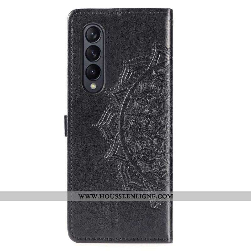 Housse Samsung Galaxy Z Fold 4 Mandala Moyen Âge à Lanière