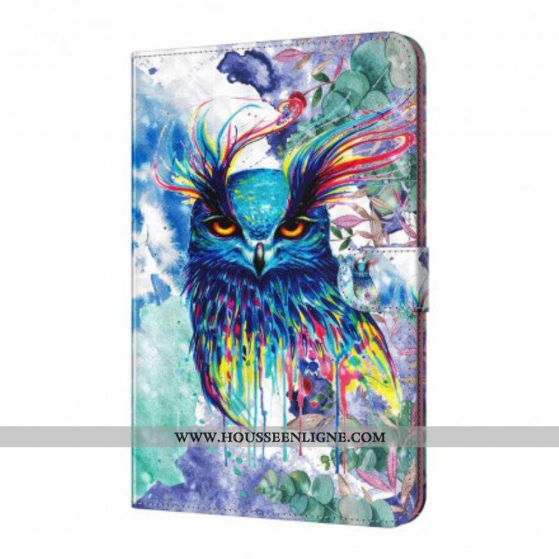 Housse Simili Cuir Samsung Galaxy Tab S8 / Tab S7 Hibou