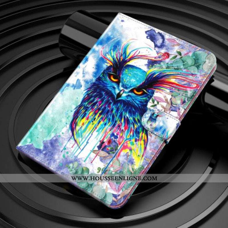 Housse Simili Cuir Samsung Galaxy Tab S8 / Tab S7 Hibou