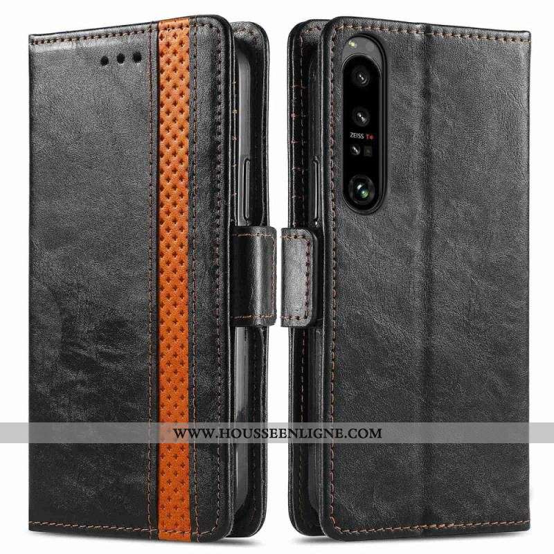 Housse Sony Xperia 1 IV Bicolore Double Fermoir