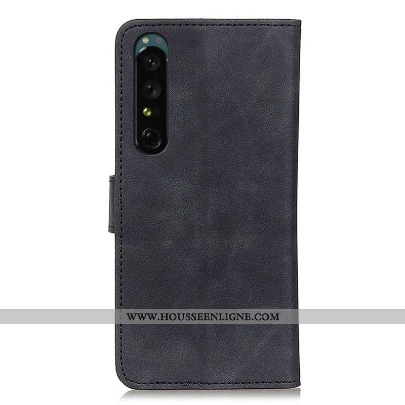 Housse Sony Xperia 1 IV Effet Cuir Vintage KHAZNEH