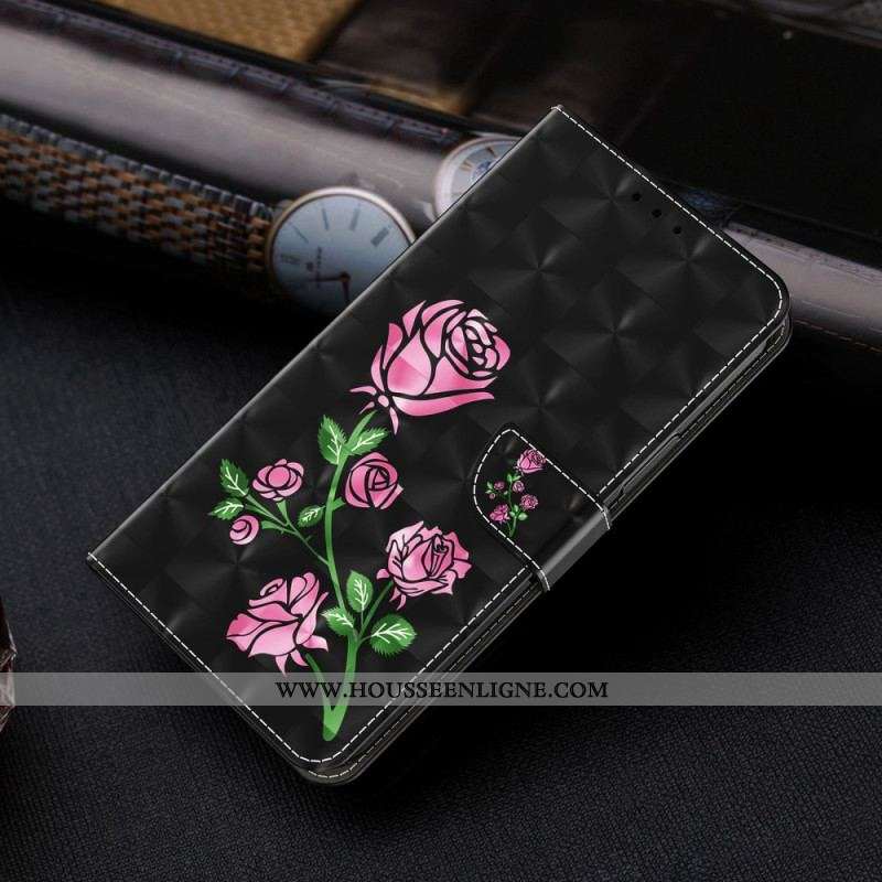 Housse Sony Xperia 1 IV Roses avec Lanière