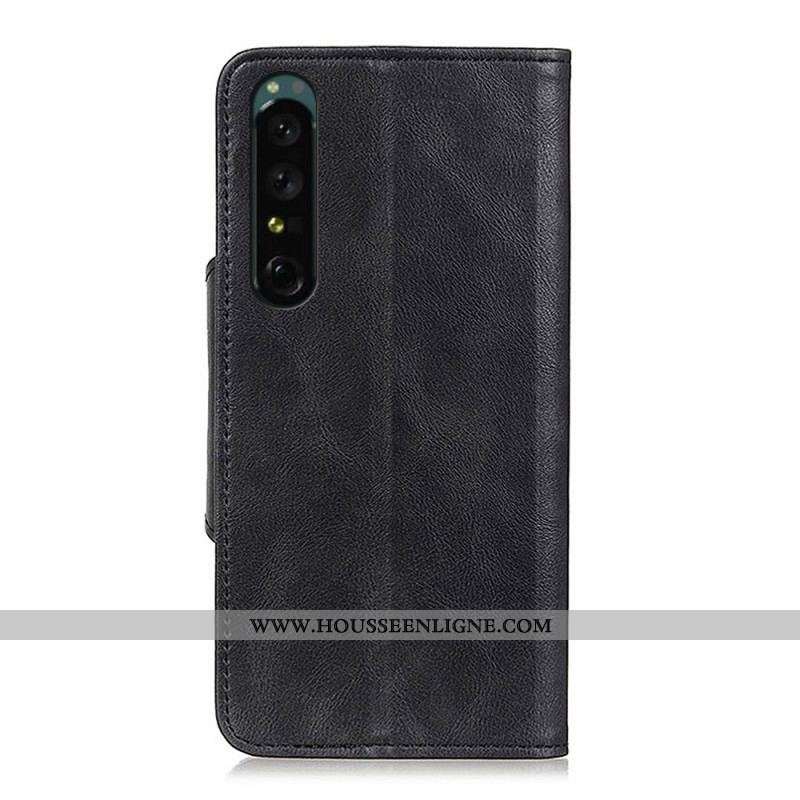 Housse Sony Xperia 1 IV Simili Cuir Bouton