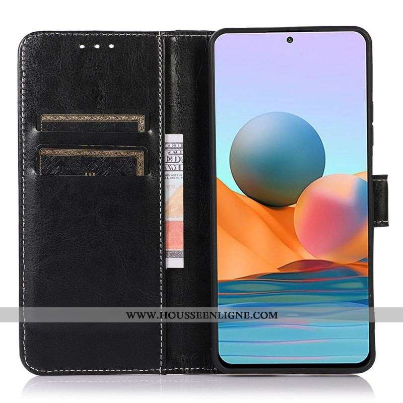 Housse Sony Xperia 1 IV Style Cuir Coutures Apparentes