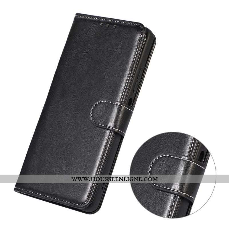 Housse Sony Xperia 1 IV Style Cuir Coutures Apparentes