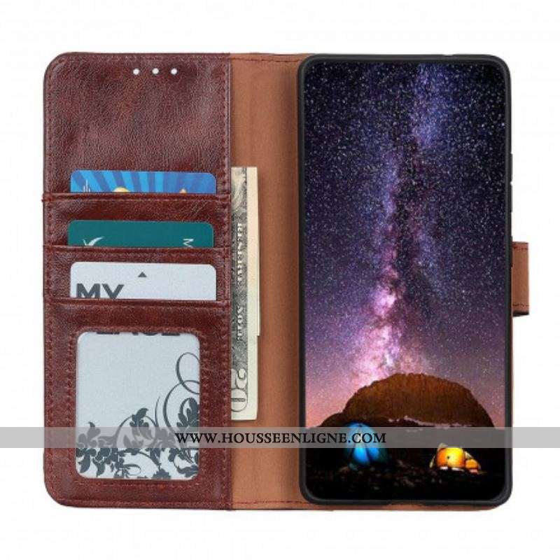 Housse Sony Xperia 10 III Cuir Fendu Verni