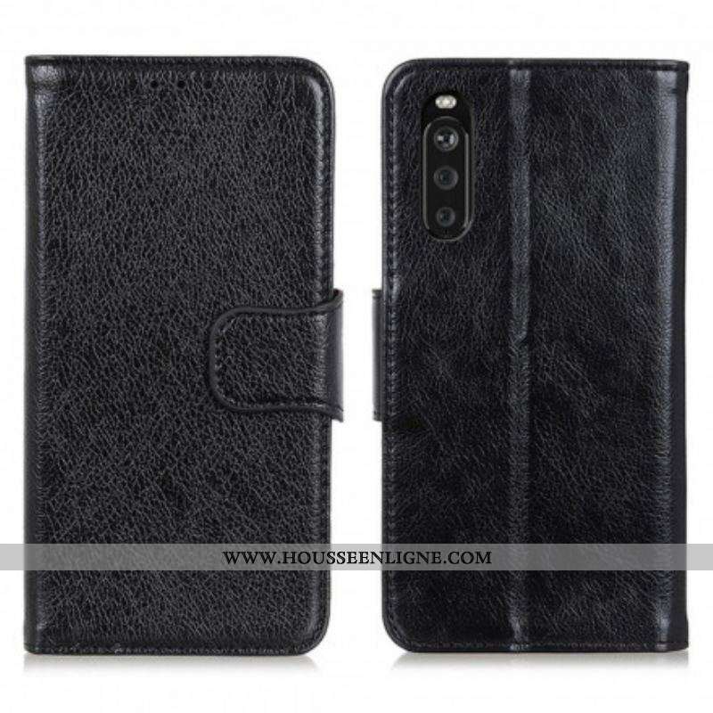 Housse Sony Xperia 10 III Cuir Nappa Fendu