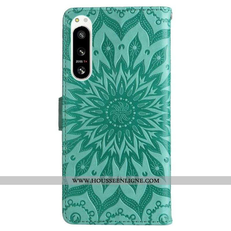 Housse Sony Xperia 5 IV Mandala Soleil avec Lanière